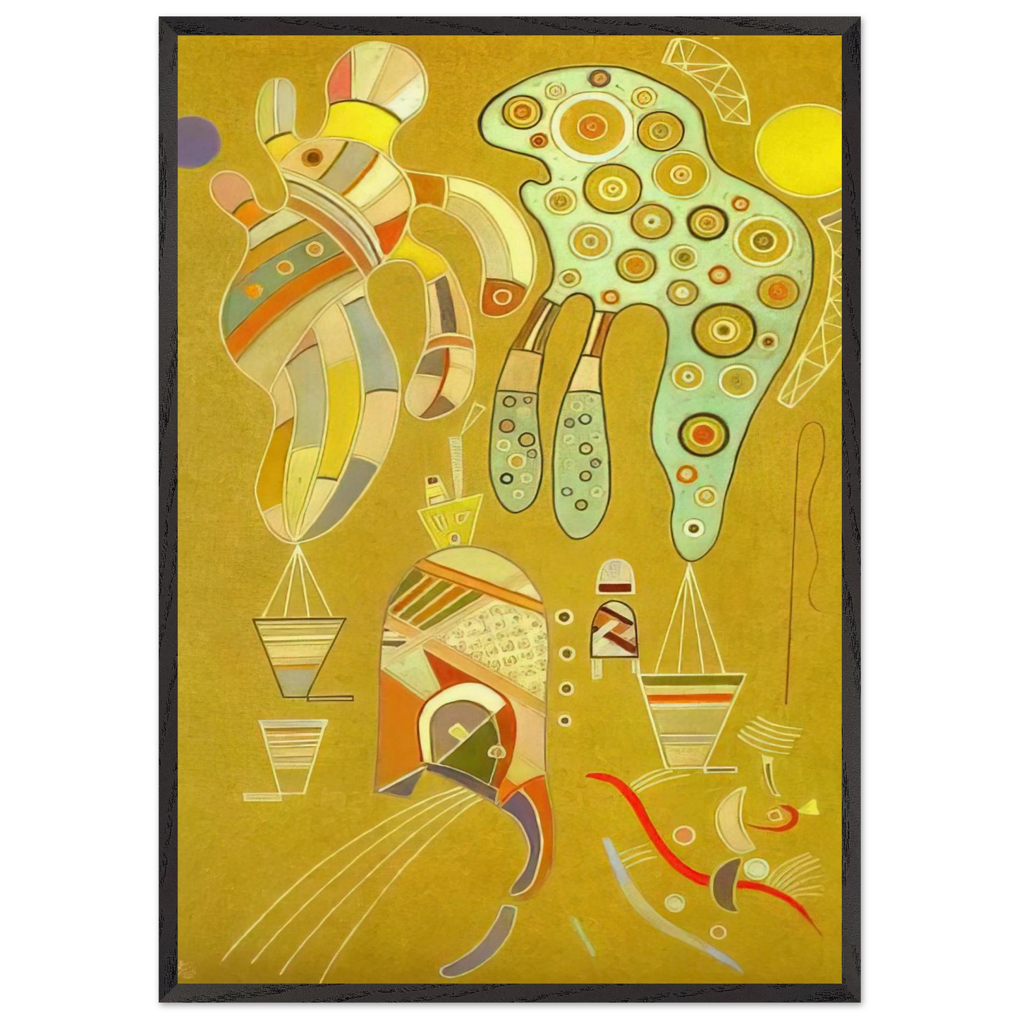 UNTITLED 1941 N3 - Wassily Kandinsky Framed Art Print – Black Wooden Frame - Default Title - -Framed Art Print