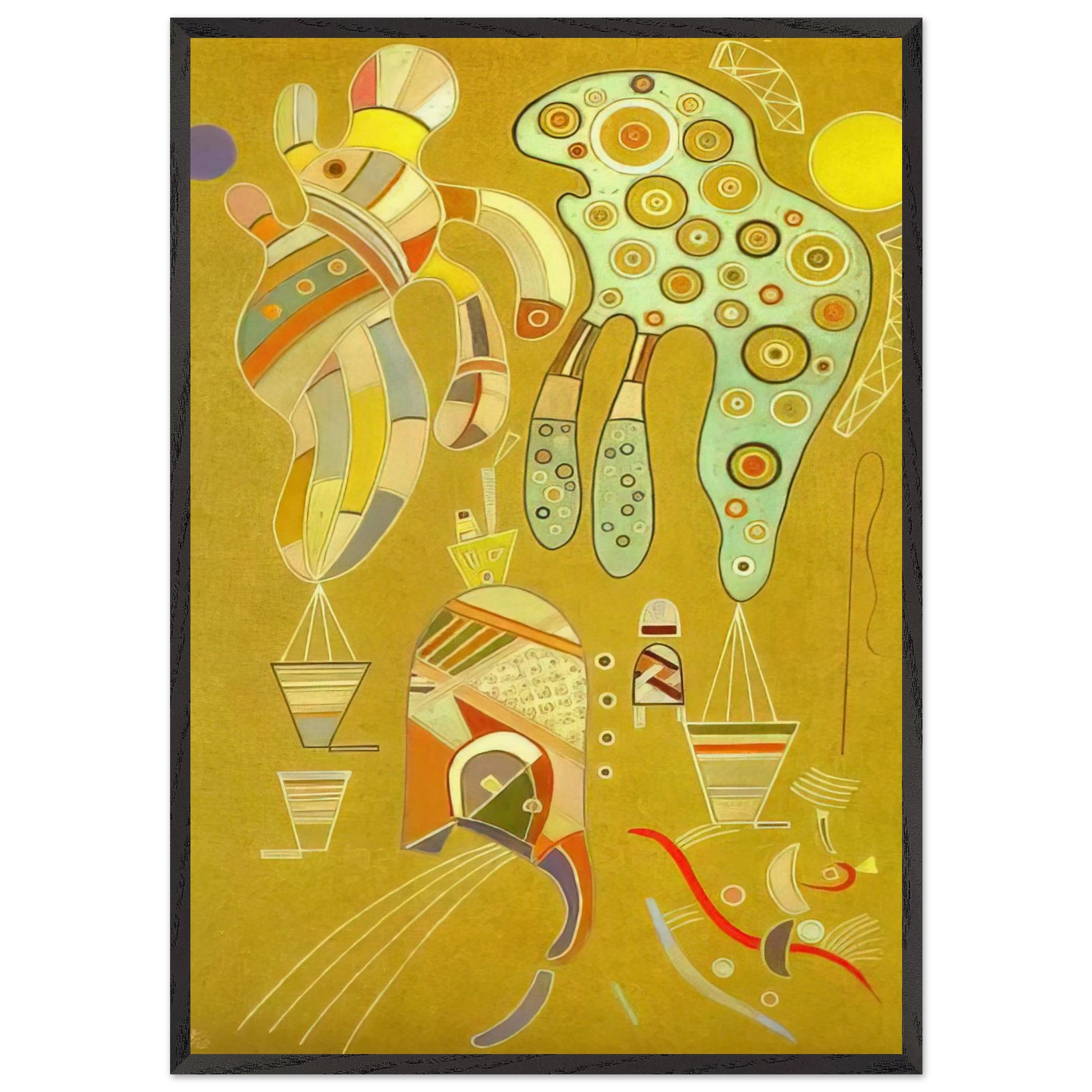 UNTITLED 1941 N3 - Wassily Kandinsky Framed Art Print – Black Wooden Frame - Default Title - -Framed Art Print