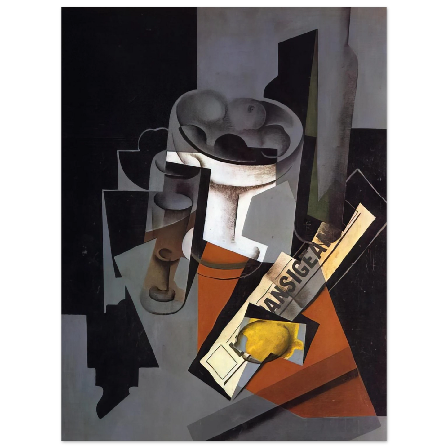 Juan Gris - STILL LIFE WITH NEWSPAPER 1916 1 Fine Art Poster - Default Title