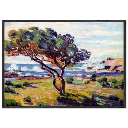 Rafales de vent Le Brusc - 1911 - Armand Guillaumin Framed Art Print – Black Wooden Frame - Default Title - -Framed Art Print