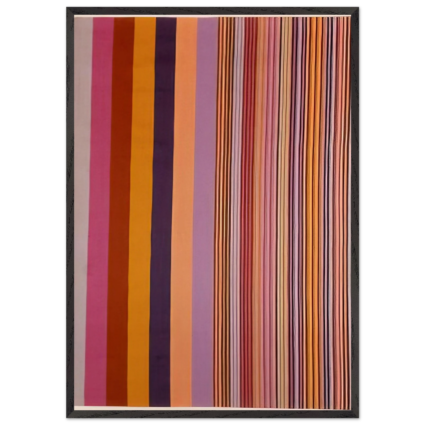 Lincoln Center - 1971 - Gene Davis Framed Art Print – Black Wooden Frame - Default Title - -Framed Art Print