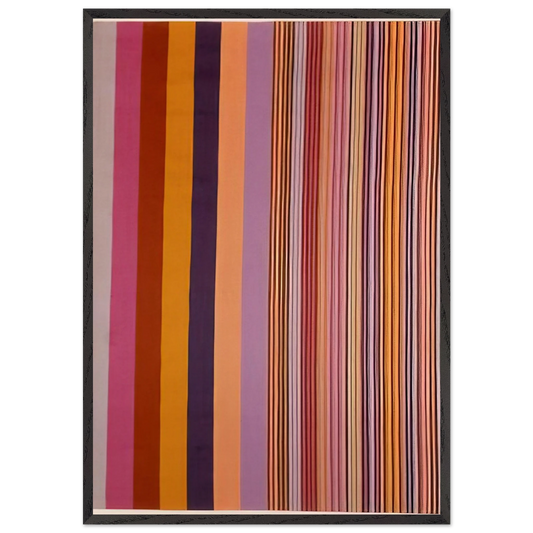 Lincoln Center - 1971 - Gene Davis 70x100 cm / 28x40 inches Framed Art Print – Black Wooden Frame