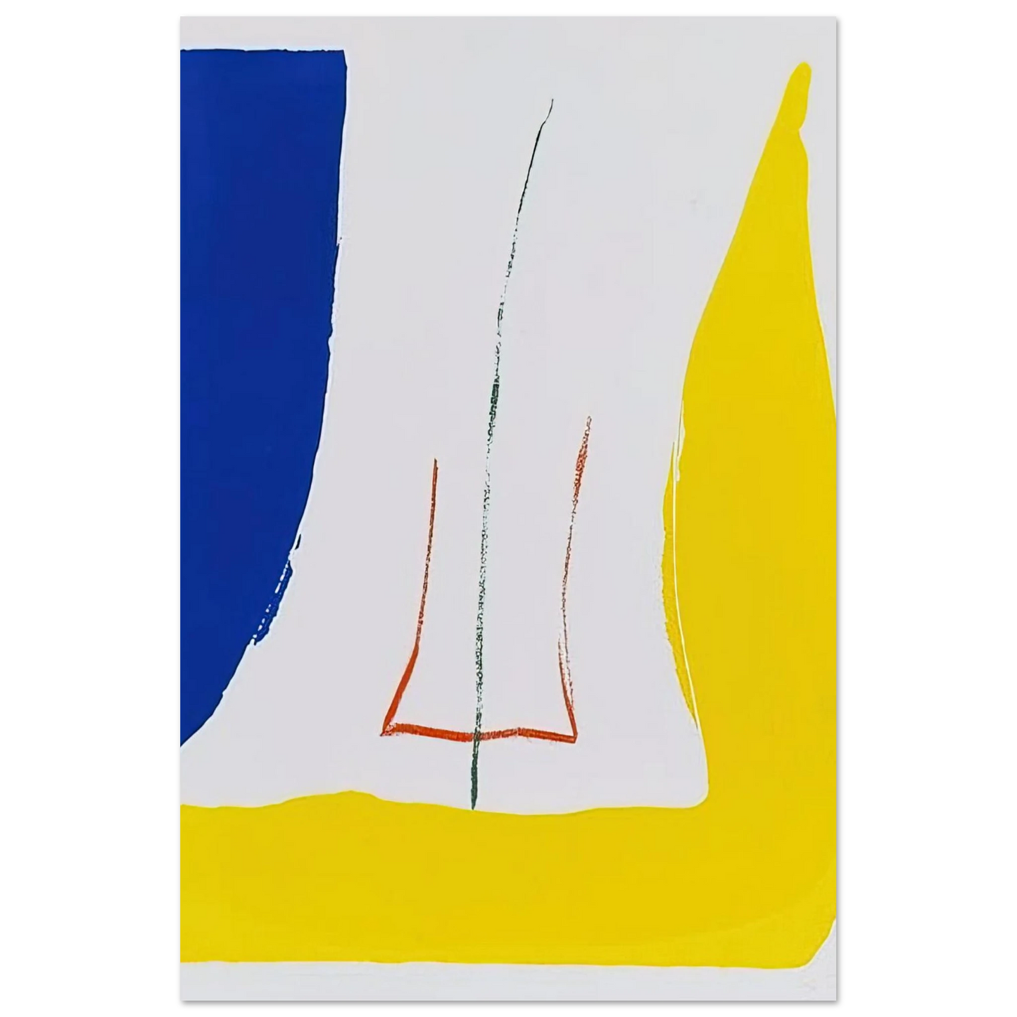 Helen Frankenthaler - Sun Corner - 1968 Wall art - 40x50 cm / 16x20 inches - Premium Wooden Framed Poster With Fine Art Paper - Wood frame