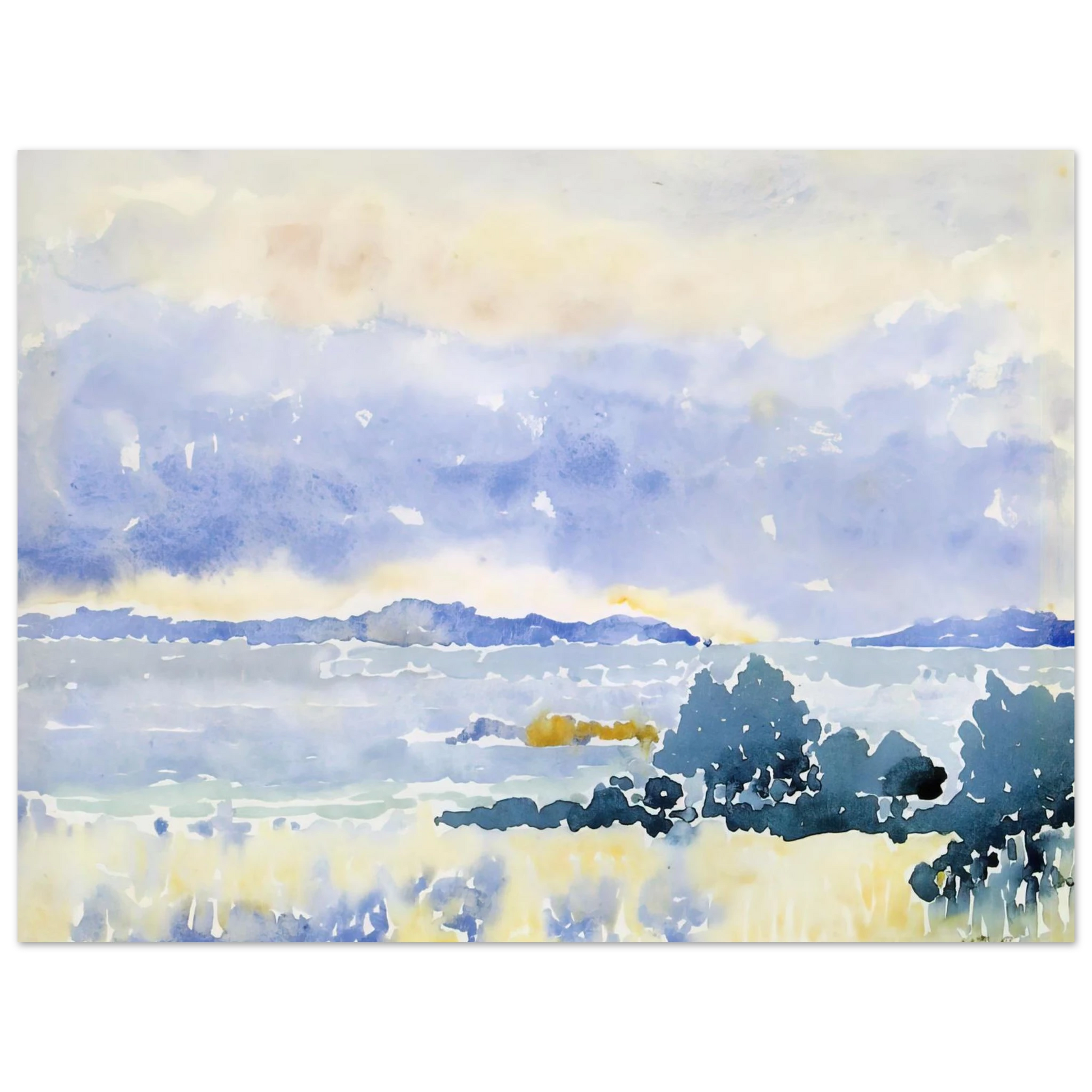 Henri-Edmond Cross - Land by the Sea Fine Art Poster - Default Title