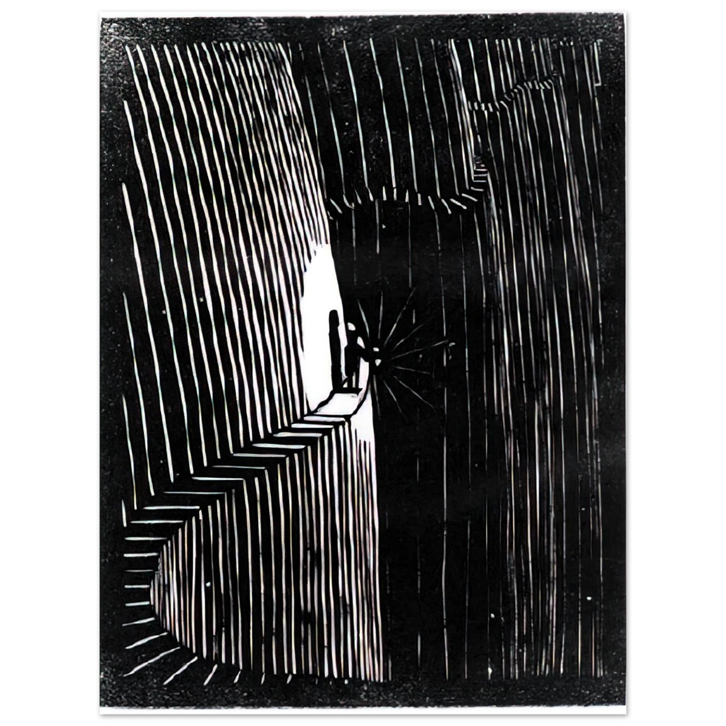 MC Escher - ESCHER (7) Wall Art - 21x29.7 cm / 8x12" - Premium Wooden Framed Poster With Fine Art Paper - Black frame