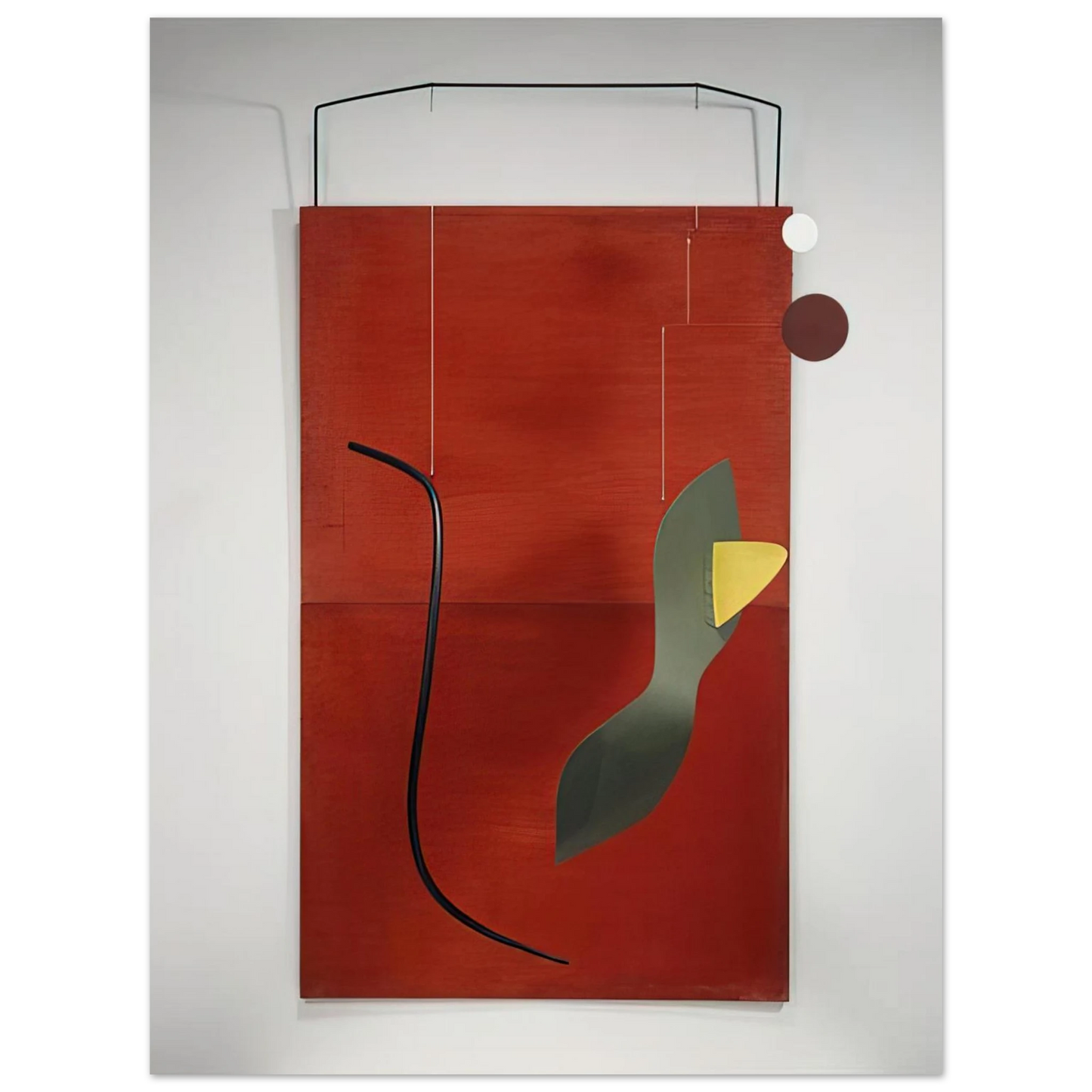 Alexander Calder - RED PANEL 1936 Fine Art Poster - 13x18 cm / 5x7 inches