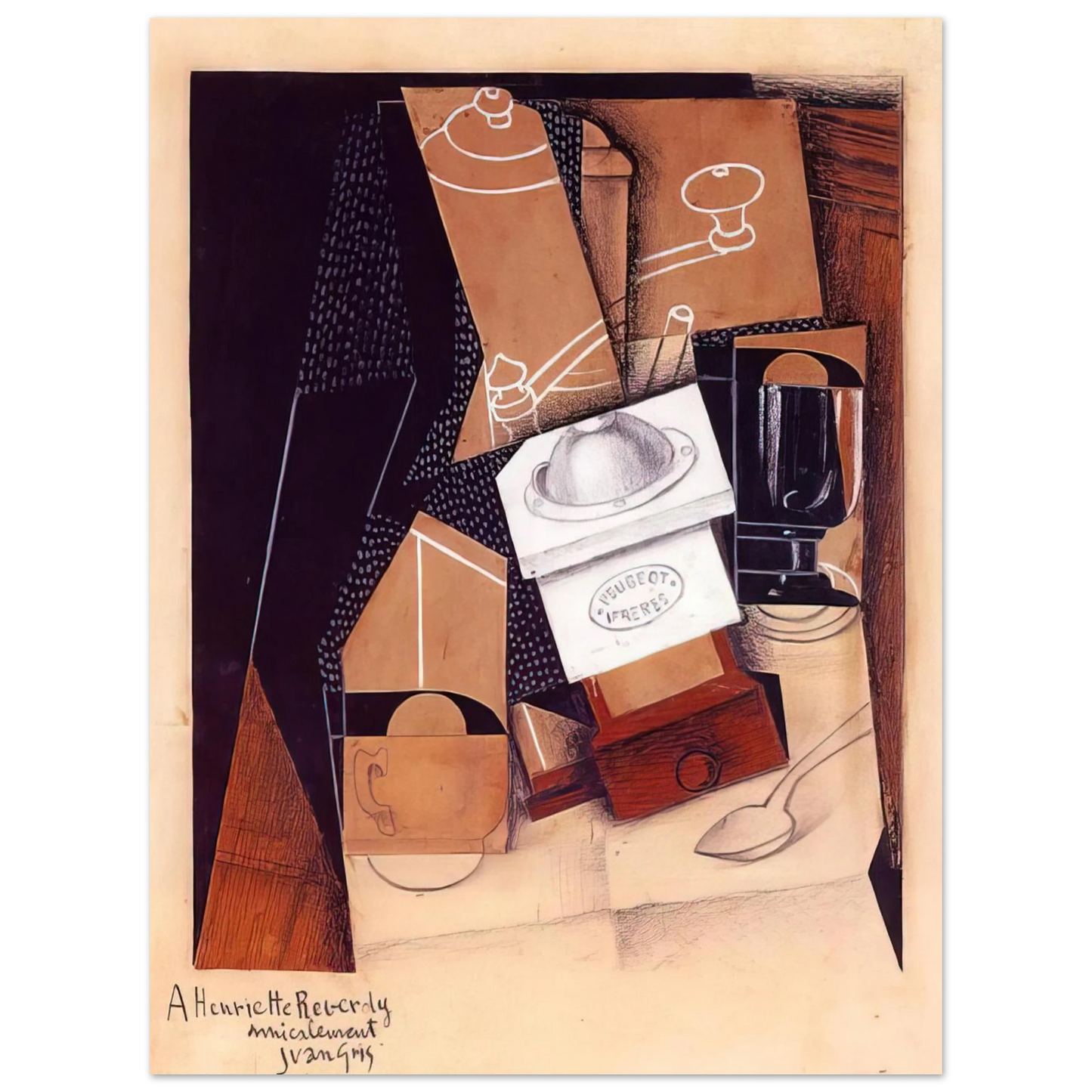 Juan Gris - THE COFFEE GRINDER 1916 Fine Art Poster - Default Title