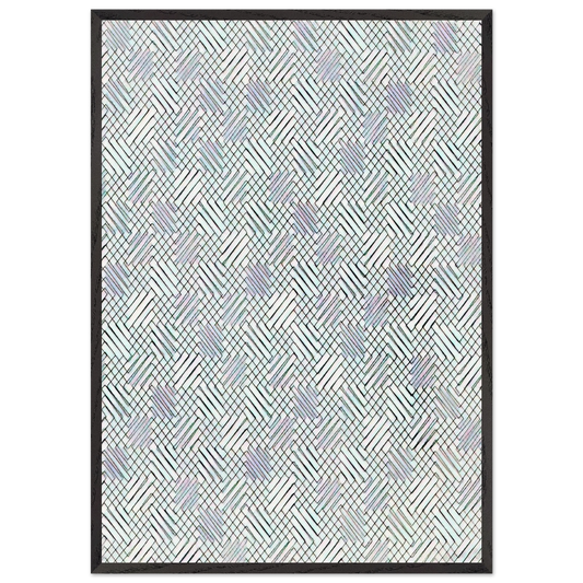 Untitled Diagonals - 1970 - Francois Morellet Framed Art Print – Black Wooden Frame - Default Title - -Framed Art Print