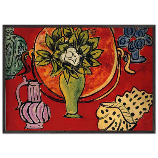 STILL LIFE WITH A MAGNOLIA 1941 - Henri Matisse 70x100 cm / 28x40 inches Framed Art Print – Black Wooden Frame