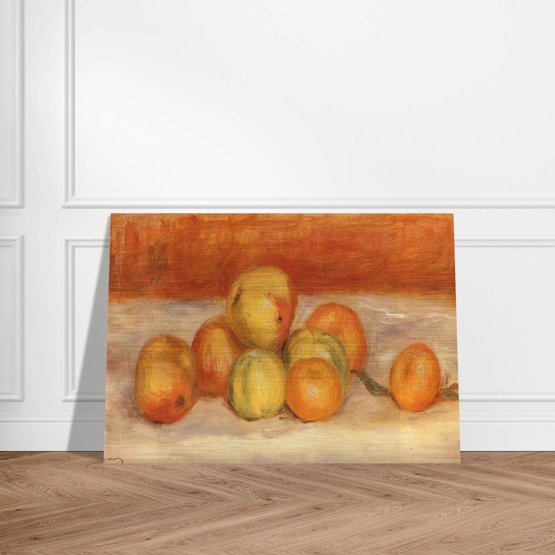 Apples and Manderines - Pierre-Auguste Renoir Brushed Aluminum Print - 70x100 cm / 28x40 inches | Pierre-Auguste Renoir Aluminum Print | Pierre-Auguste Renoir Prints