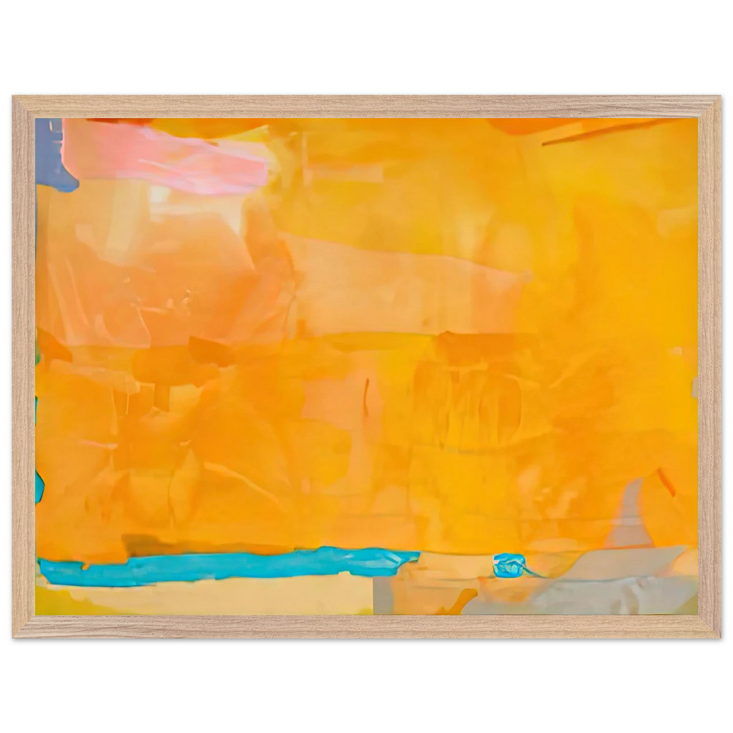 Helen Frankenthaler - Royal Fireworks, 1975- Wall Art - 30x40 cm / 12x16 inches - Premium Wooden Framed Poster With Fine Art Paper - Wood frame
