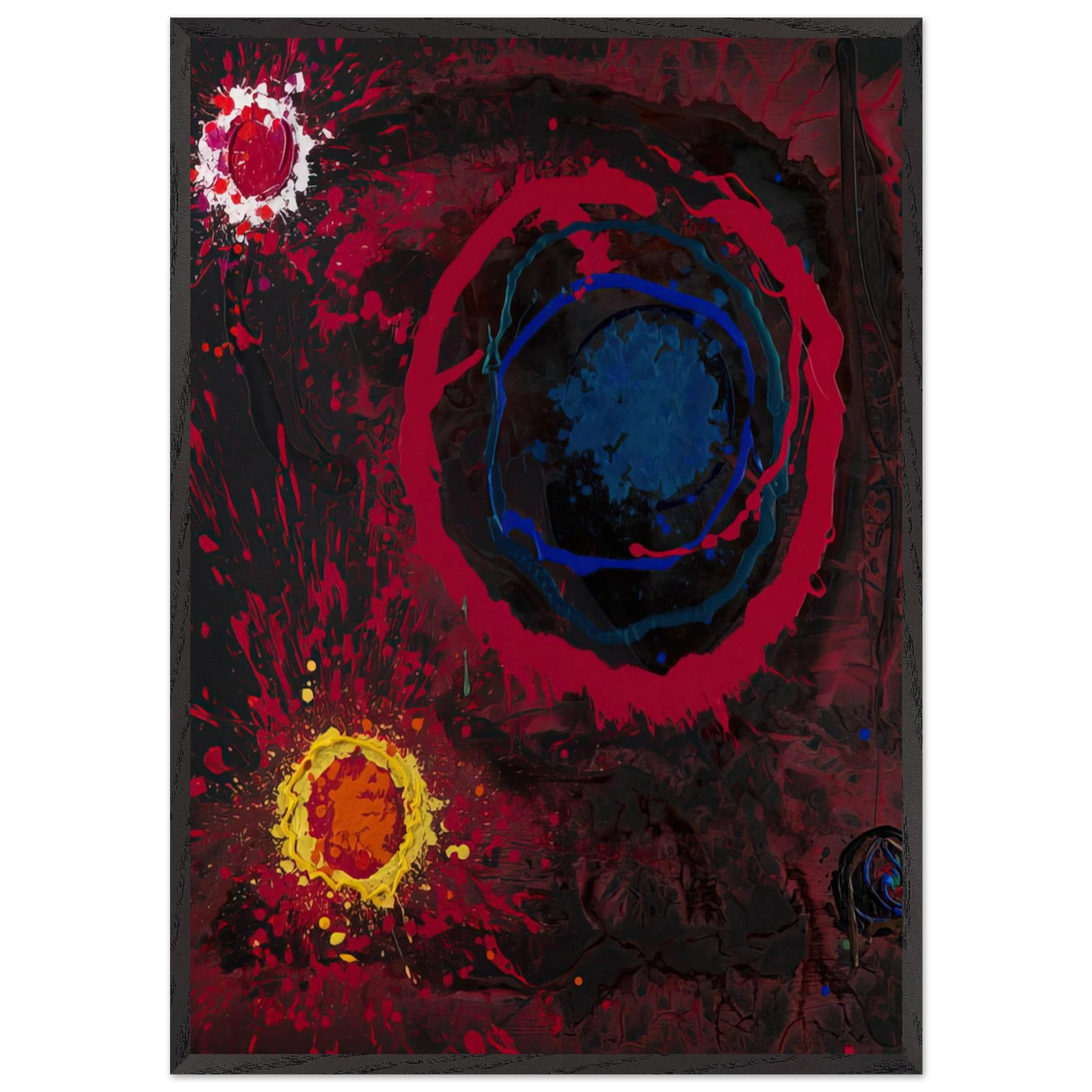 Before Time Mysteries 12 05-01-11 - 2011 - John Hoyland Framed Art Print – Black Wooden Frame - Default Title - -Framed Art Print