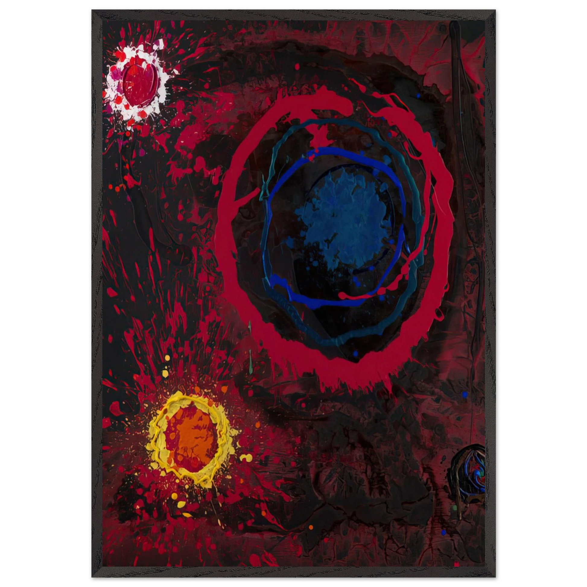 Before Time Mysteries 12 05-01-11 - 2011 - John Hoyland Framed Art Print – Black Wooden Frame - Default Title - -Framed Art Print