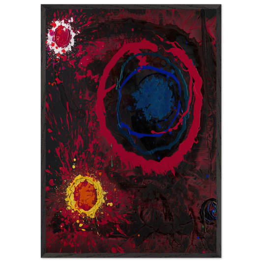 Before Time Mysteries 12 05-01-11 - 2011 - John Hoyland Framed Art Print – Black Wooden Frame - Default Title - -Framed Art Print