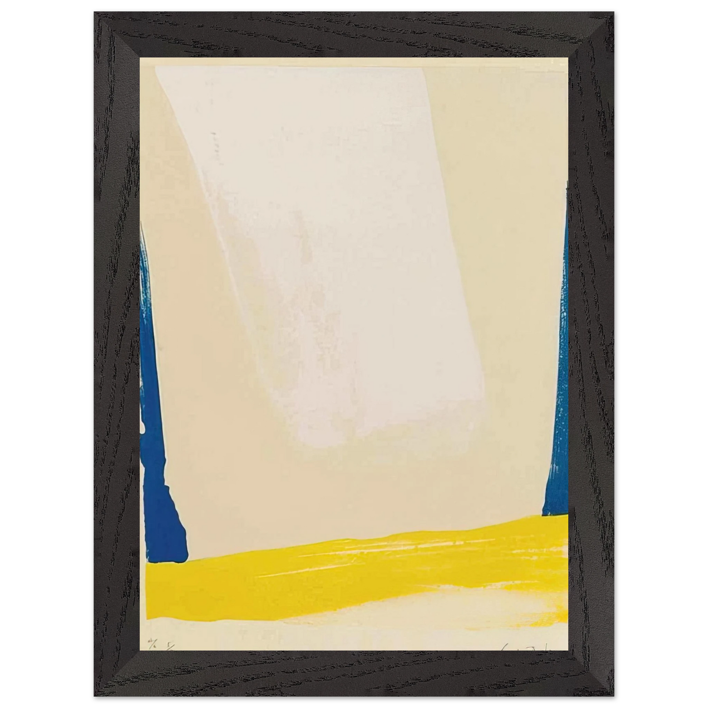 Helen Frankenthaler - White Portal - 1967 Wall art - A1 (59.4 x 84.1  cm) - Premium Wooden Framed Poster With Fine Art Paper - Black frame