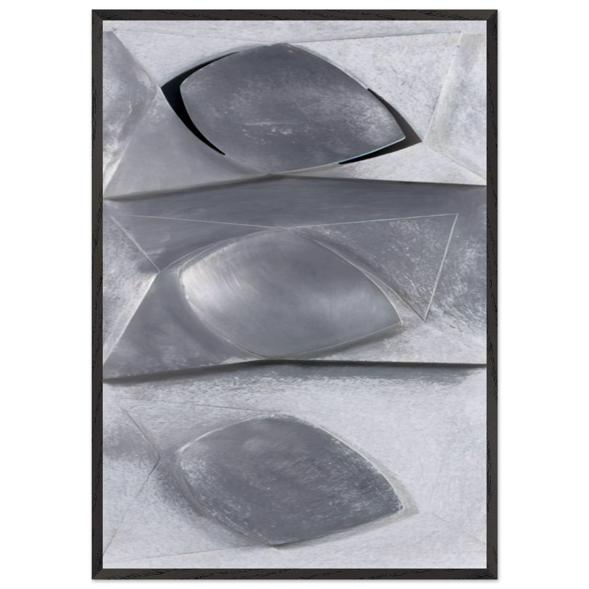 Composition-Relief - Concretism - Gyula Kosice Framed Art Print – Black Wooden Frame - Default Title - -Framed Art Print