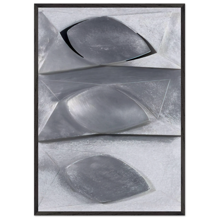 Composition-Relief - Concretism - Gyula Kosice 70x100 cm / 28x40 inches Framed Art Print – Black Wooden Frame