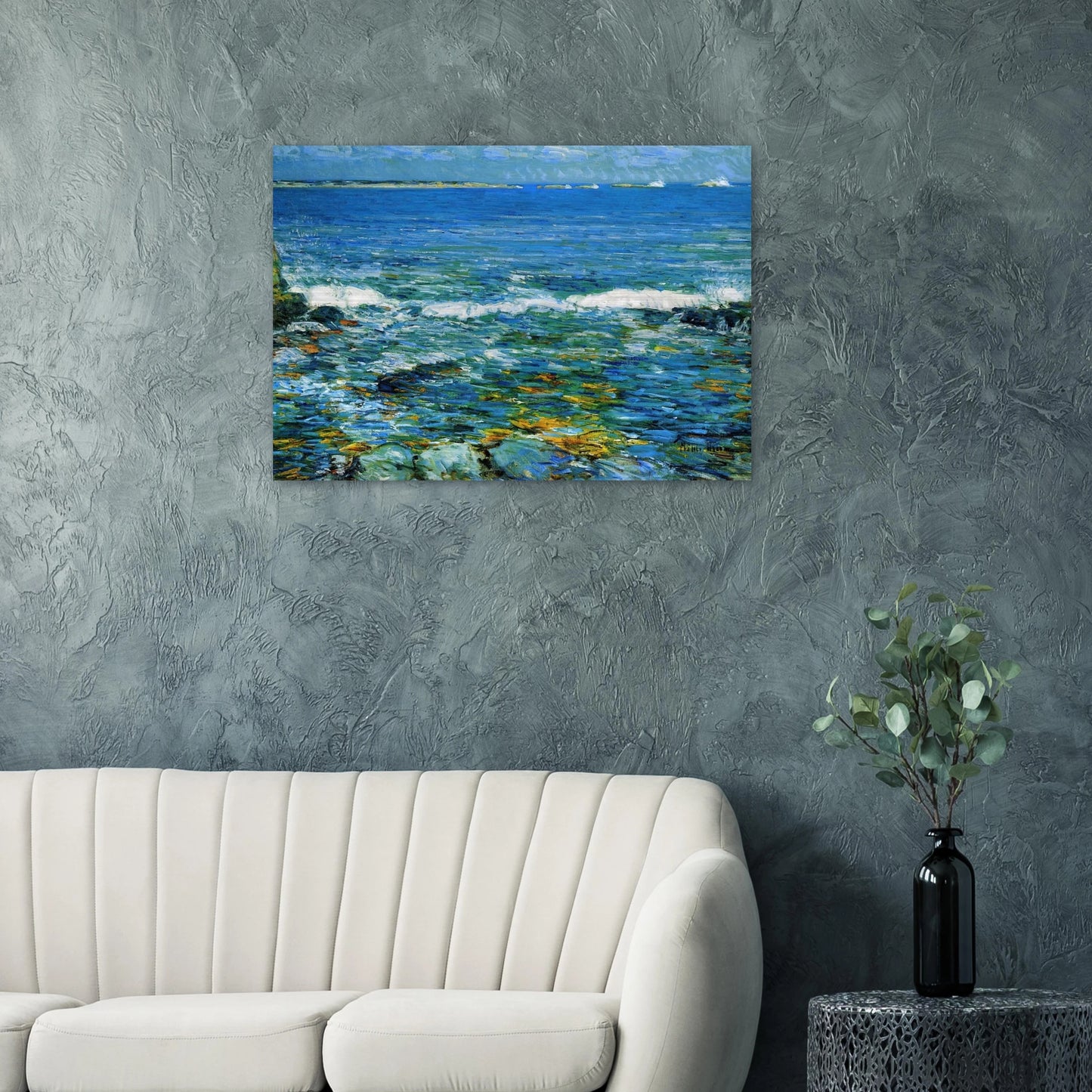 Duck Island from Appledore - Childe Hassam Brushed Aluminum Print - 70x100 cm / 28x40 inches | Childe Hassam Aluminum Print | Childe Hassam Prints