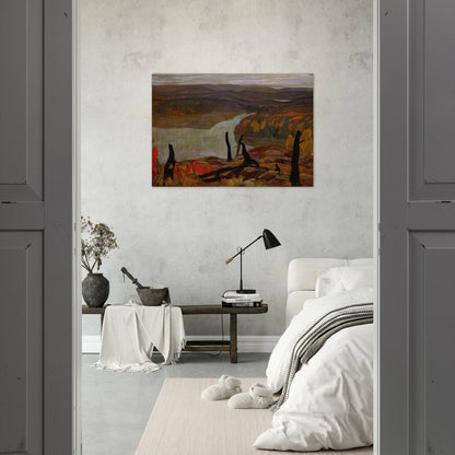 October Morning, Algoma Wartz Lake - 1920 - A.Y. Jackson Brushed Aluminum Print - 70x100 cm / 28x40 inches | A.Y. Jackson Aluminum Print | A.Y. Jackson Prints