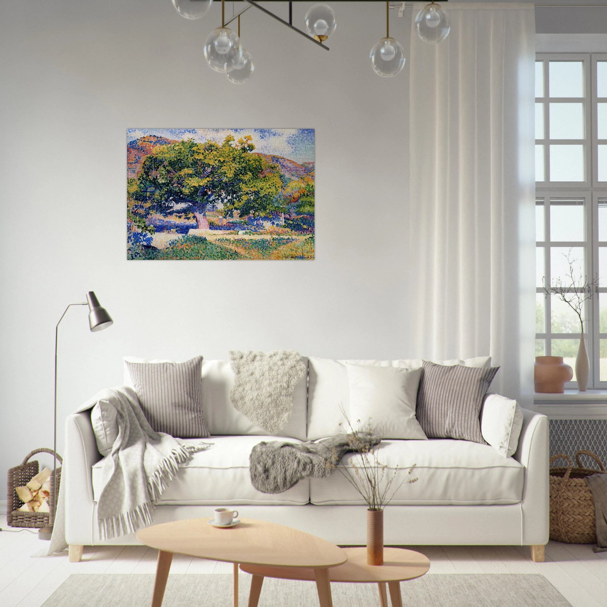 Around My House - Henri-Edmond Cross Brushed Aluminum Print - 70x100 cm / 28x40 inches | Henri-Edmond Cross Aluminum Print | Henri-Edmond Cross Prints