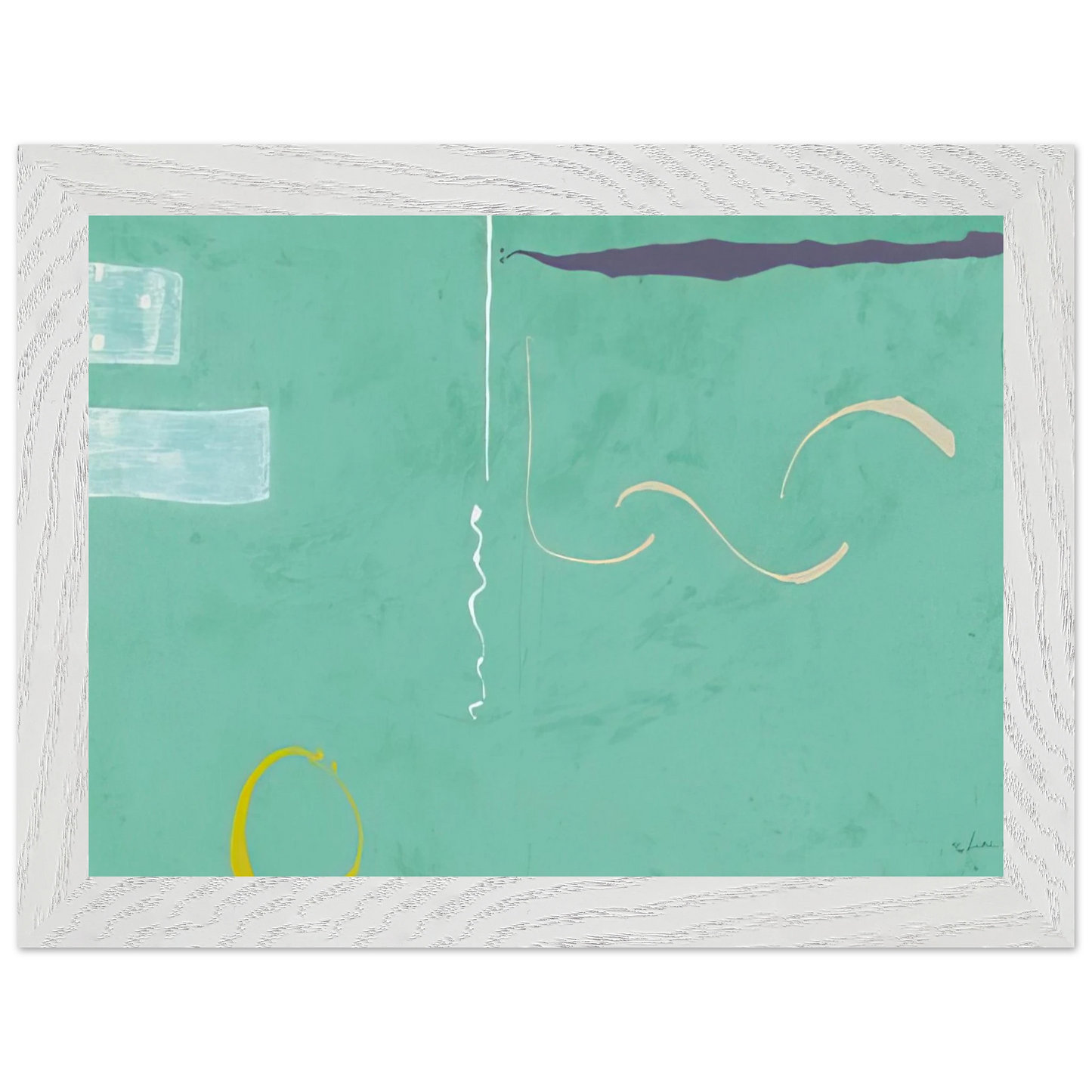 Helen Frankenthaler - Tahiti - 1989 Wall art - 40x50 cm / 16x20 inches - Premium Wooden Framed Poster With Fine Art Paper - Black frame