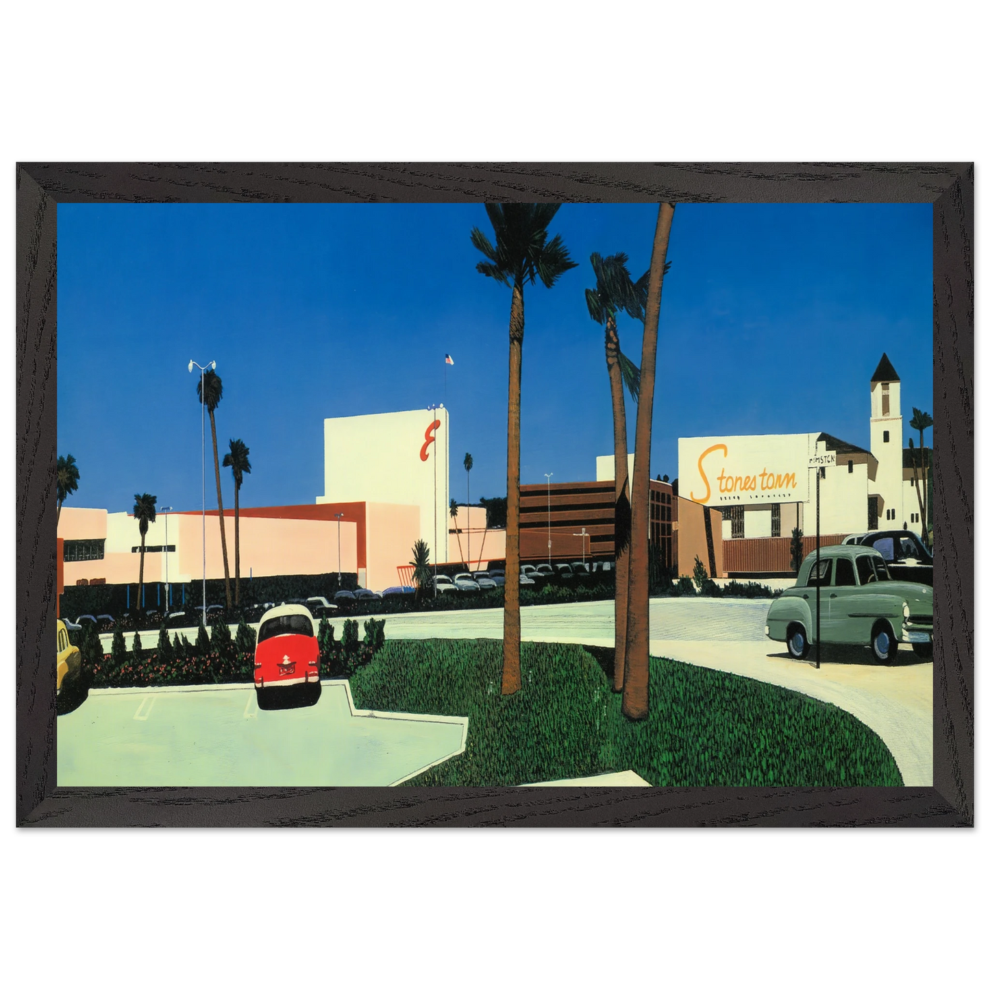 Hiroshi Nagai - In the beginning Stonestown Wall Art - 21x29.7 cm / 8x12" - Premium Wooden Framed Poster With Fine Art Paper - Black frame