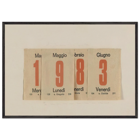 1983 - Alighiero Boetti Framed Art Print – Black Wooden Frame - Default Title - -Framed Art Print