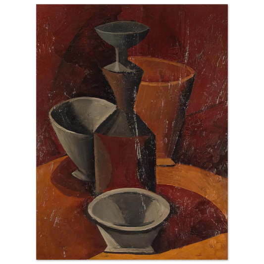 Pablo Picasso - Pitcher and Bowls - 1908 Fine Art Poster - Default Title