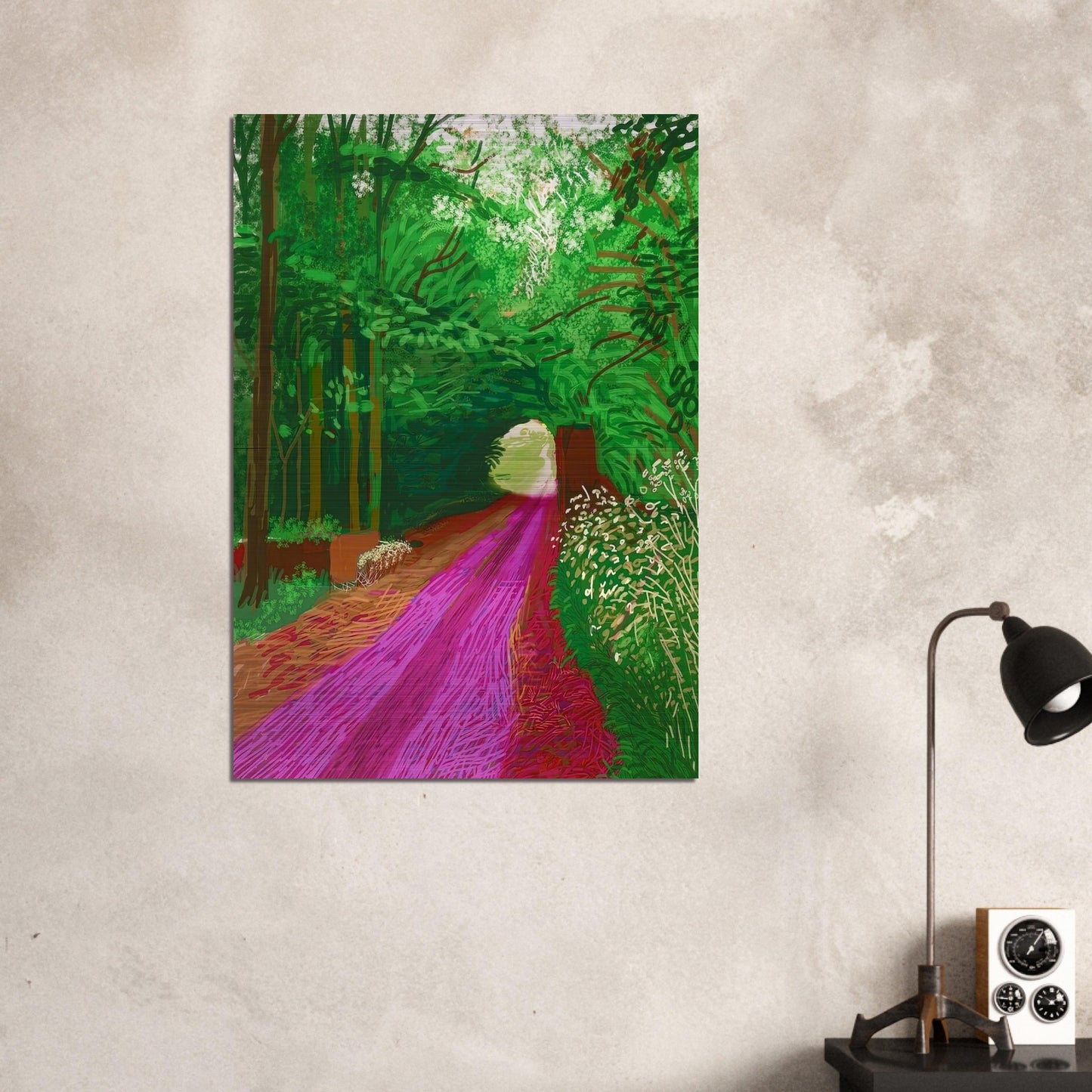 David Hockney - David Hockney Brushed Aluminum Print - 70x100 cm / 28x40 inches | David Hockney Aluminum Print | David Hockney Prints