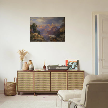 Grand Canyon with Rainbow - Thomas Moran Brushed Aluminum Print - 70x100 cm / 28x40 inches | Thomas Moran Aluminum Print | Thomas Moran Prints