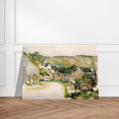 A Turn in the Road at La Roche-Guyon - Paul Cézanne Brushed Aluminum Print - 70x100 cm / 28x40 inches | Paul Cézanne Aluminum Print | Paul Cézanne Prints