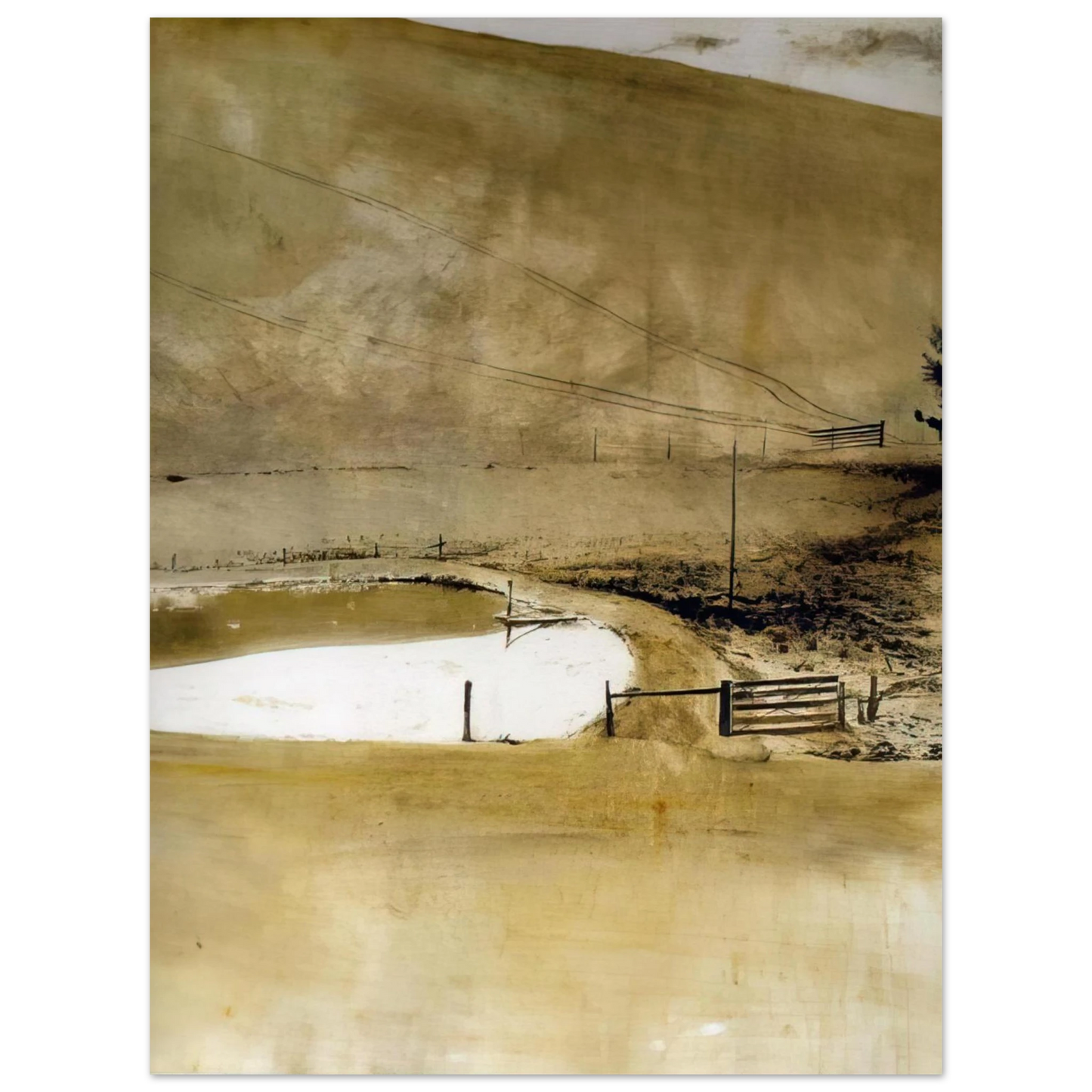 Andrew Wyeth - NOT DETECTED 34 Wall Art - 21x29.7 cm / 8x12" - Fine Art Poster - -