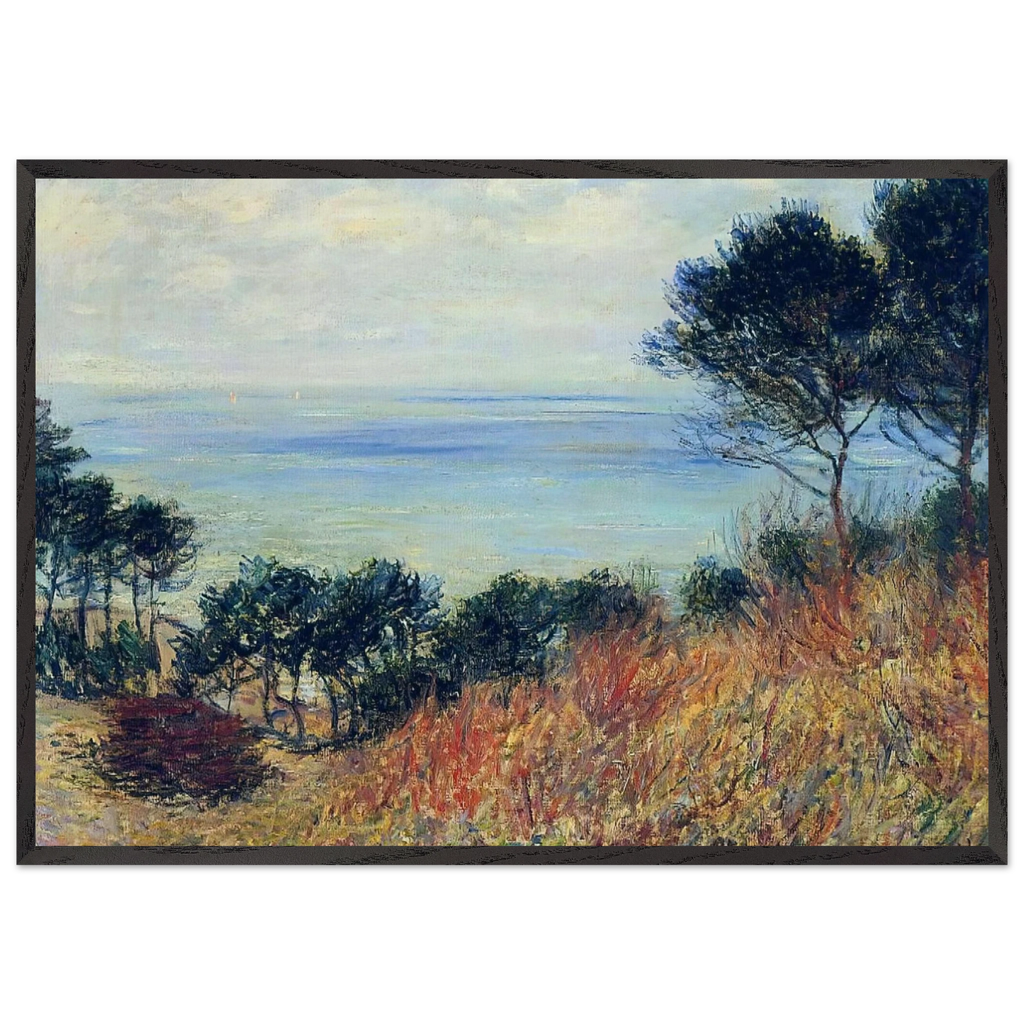The Coast of Varengeville - claude monet Framed Art Print – Black Wooden Frame - Default Title - -Framed Art Print
