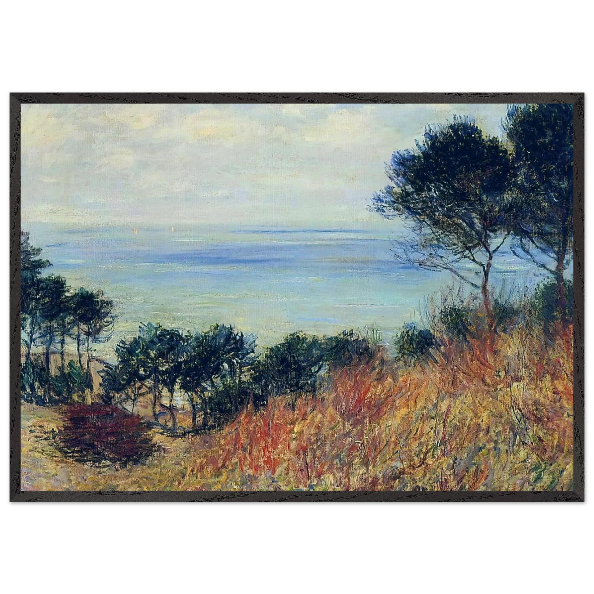 The Coast of Varengeville - claude monet Framed Art Print – Black Wooden Frame - Default Title - -Framed Art Print