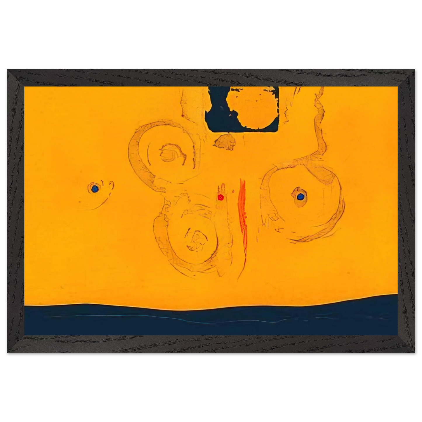 Helen Frankenthaler - Plaza Real - 1988 Wall art - 30x40 cm / 12x16 inches - Premium Wooden Framed Poster With Fine Art Paper - White frame