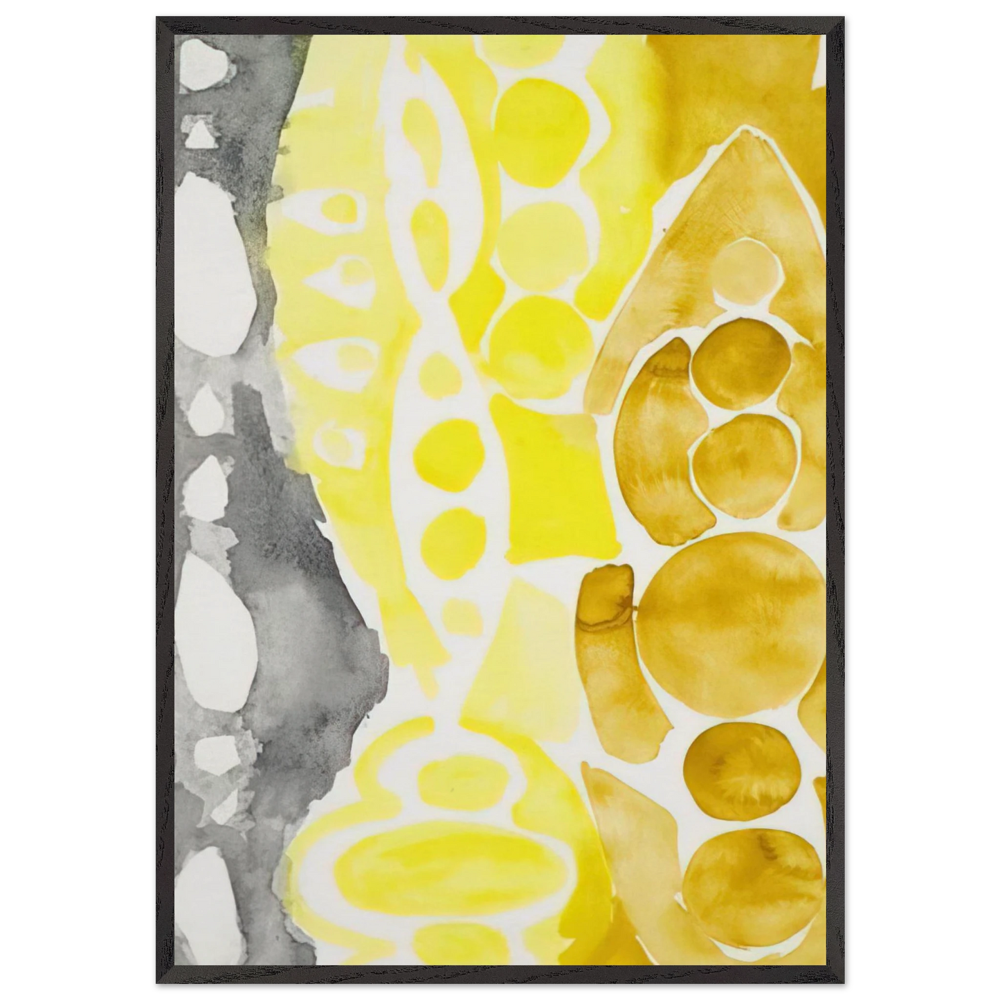 Siebdruck 1966 - 1 NOR - 1966 - Ernst Wilhelm Nay Framed Art Print – Black Wooden Frame - Default Title - -Framed Art Print