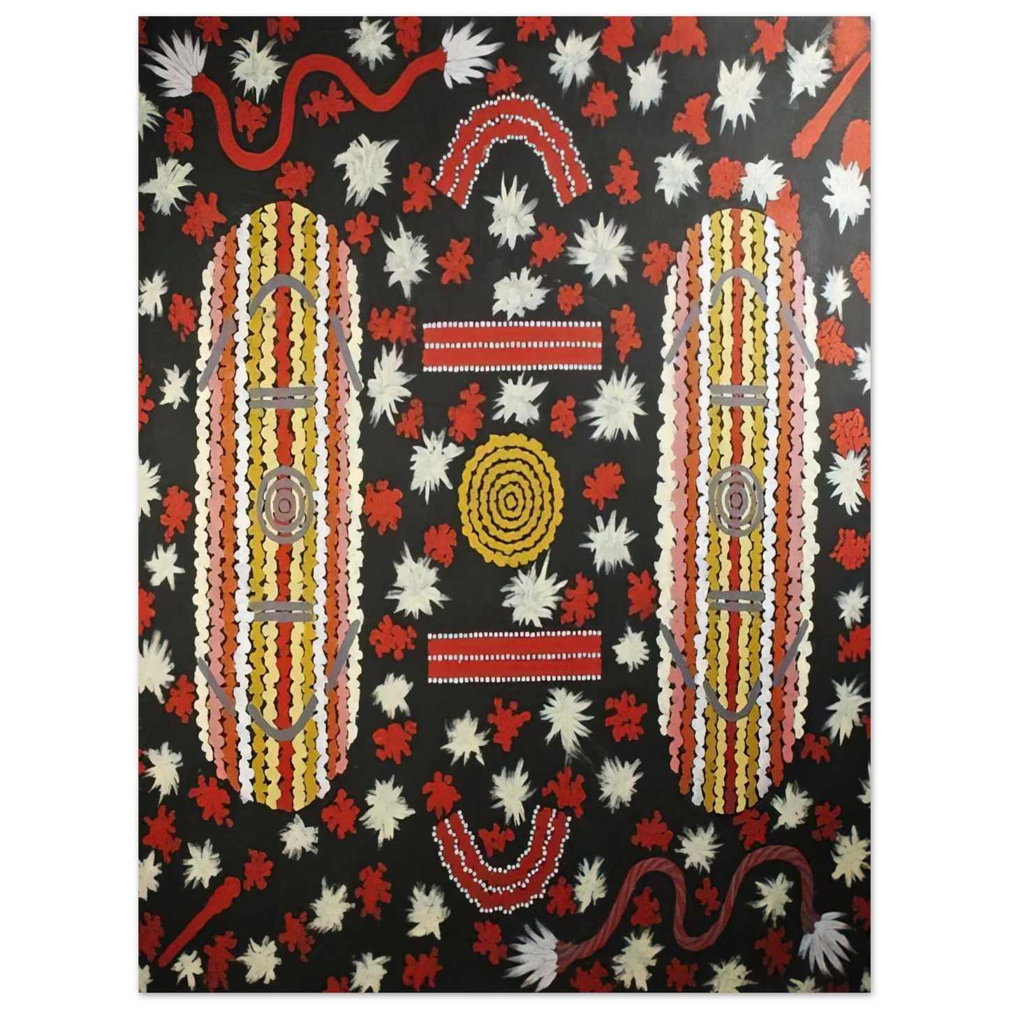 Clifford Possum Tjapaltjarri - Mens' Ceremony - 1988 Fine Art Poster - Default Title