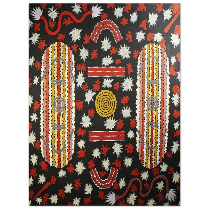 Clifford Possum Tjapaltjarri - Mens' Ceremony - 1988  75x100 cm / 30x40inches Fine Art Poster
