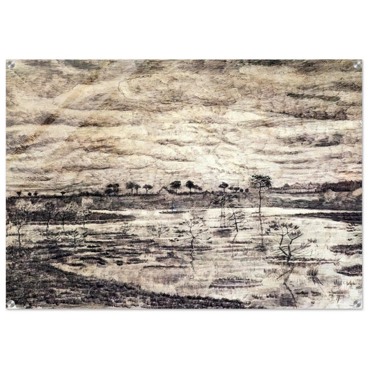 A Marsh - Vincent van Gogh Acrylic Print - 70x100 cm / 28x40″ inches