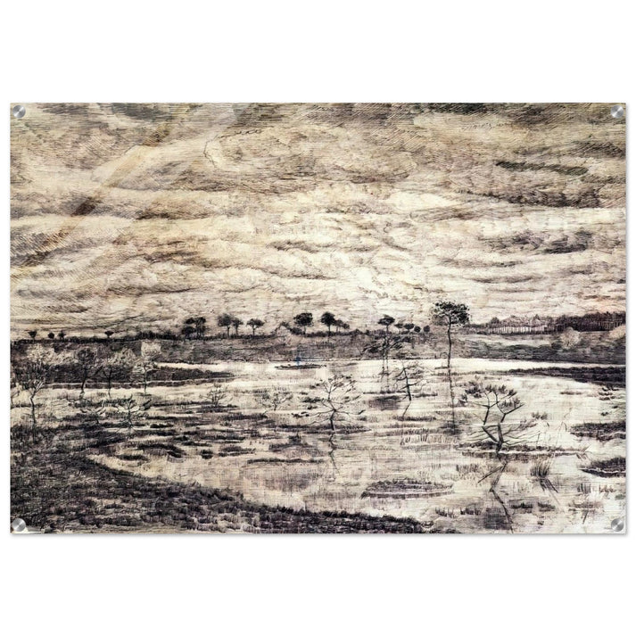 A Marsh - Vincent van Gogh Acrylic Print - 70x100 cm / 28x40″ inches
