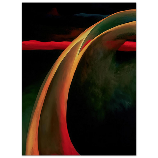 Georgia O'Keeffe - Red and Orange Streak Fine Art Poster - 13x18 cm / 5x7 inches