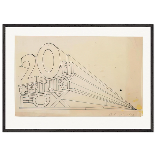 TRADEMARK STUDY 4 1962 - Edward Ruscha Framed Art Print – Black Wooden Frame - Default Title - -Framed Art Print