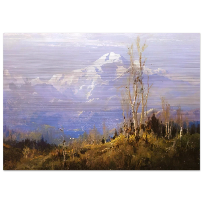 Mount McKinley - Romanticism - Sydney Laurence Brushed Aluminum Print - 70x100 cm / 28x40 inches | Sydney Laurence Aluminum Print | Sydney Laurence Prints