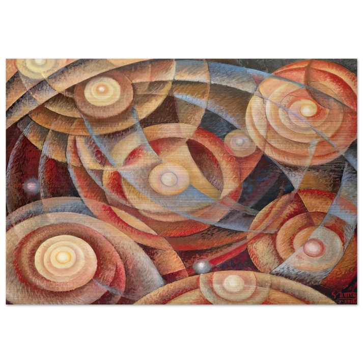 Ritmi astrali - 1916 - Gerardo Dottori Brushed Aluminum Print - 70x100 cm / 28x40 inches | Gerardo Dottori Aluminum Print | Gerardo Dottori Prints