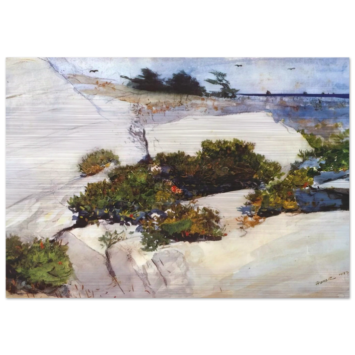 MAINE CLIFFS - Winslow Homer Brushed Aluminum Print - 70x100 cm / 28x40 inches | Winslow Homer Aluminum Print | Winslow Homer Prints