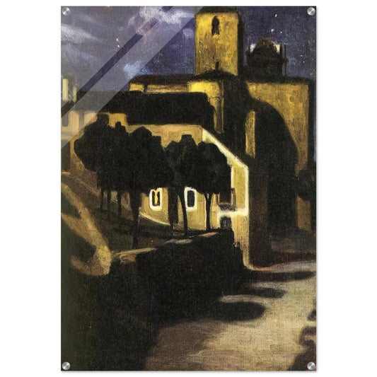 NIGHT SCENE IN AVILA 1907 - Diego Rivera Acrylic Print - 70x100 cm / 28x40″ inches