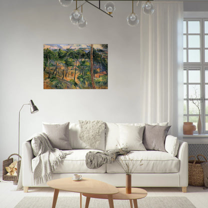 L'Estaque View Through The Pines - Paul Cézanne Brushed Aluminum Print - 70x100 cm / 28x40 inches | Paul Cézanne Aluminum Print | Paul Cézanne Prints