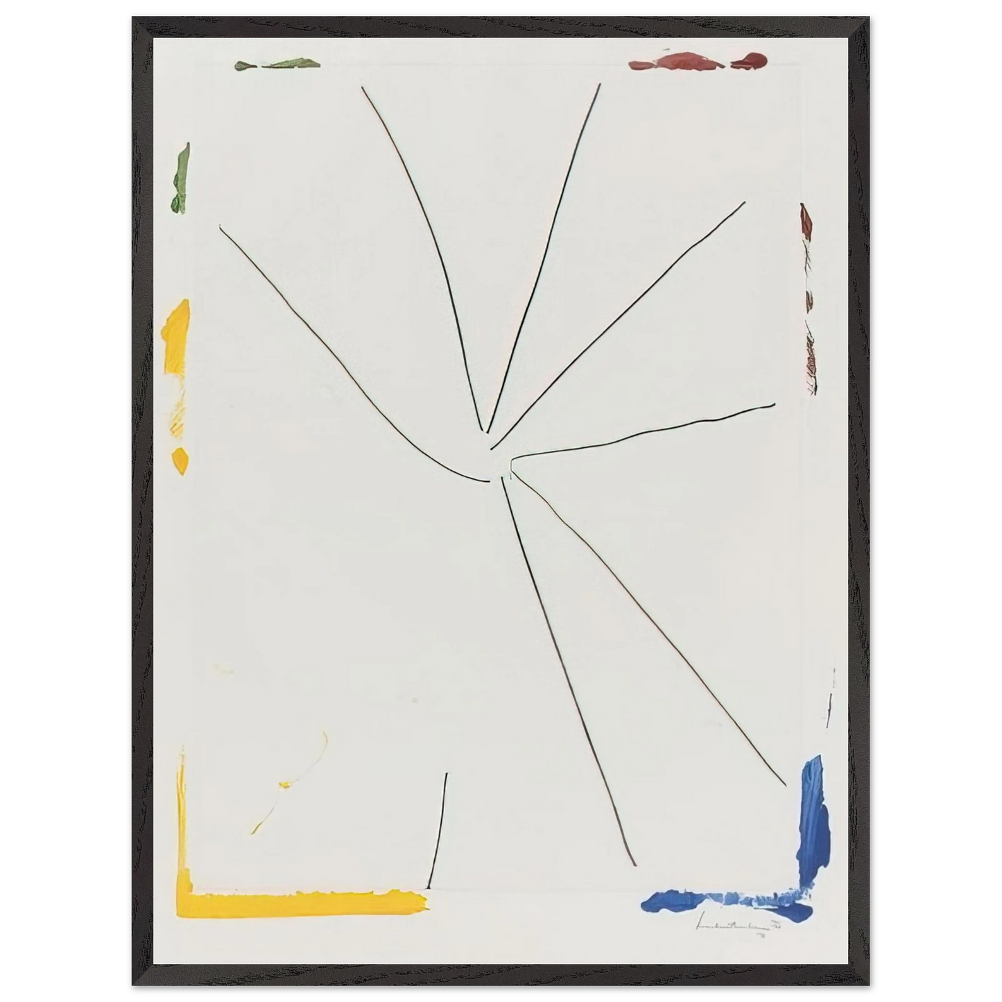 Helen Frankenthaler - Free Wheeling - 1971 Wall art - 30x45 cm / 12x18 Inches - Premium Wooden Framed Poster With Fine Art Paper - Wood frame