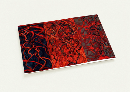 Nevisian Triptych - 2008 By Brice Marden Pack of 10 Post Cards | Brice Marden Post Cards | A6 (10.5 x 14.8 cm) - 4.1 x 5.8 inches