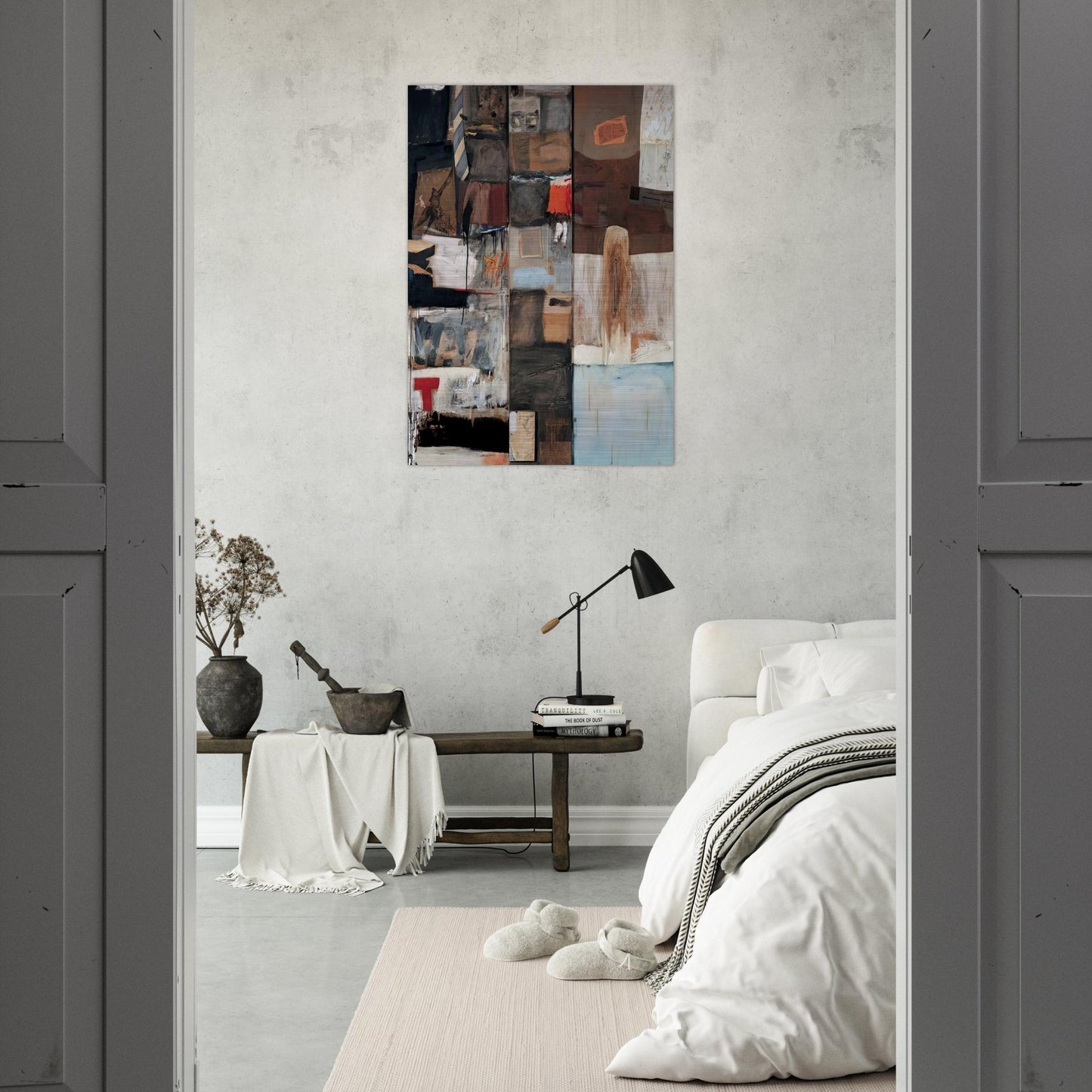 SUMMERSTORM 1959 - Robert Rauschenberg Brushed Aluminum Print - 70x100 cm / 28x40 inches | Robert Rauschenberg Aluminum Print | Robert Rauschenberg Prints